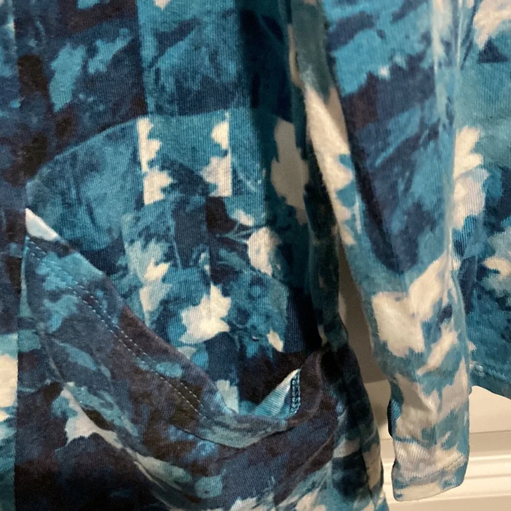 PureJill Teal Blue Shirt with Pockets - Picture 5 of 8